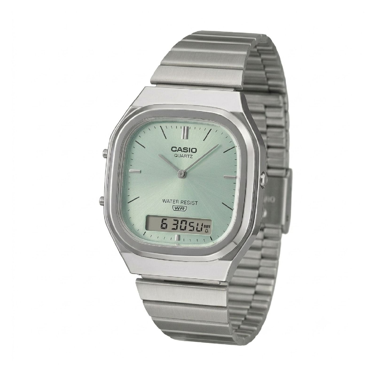 RELOJ CASIO AQ-240E-2ADF HOMBRE DE ACERO INOXIDABLE PLATEADO - 2