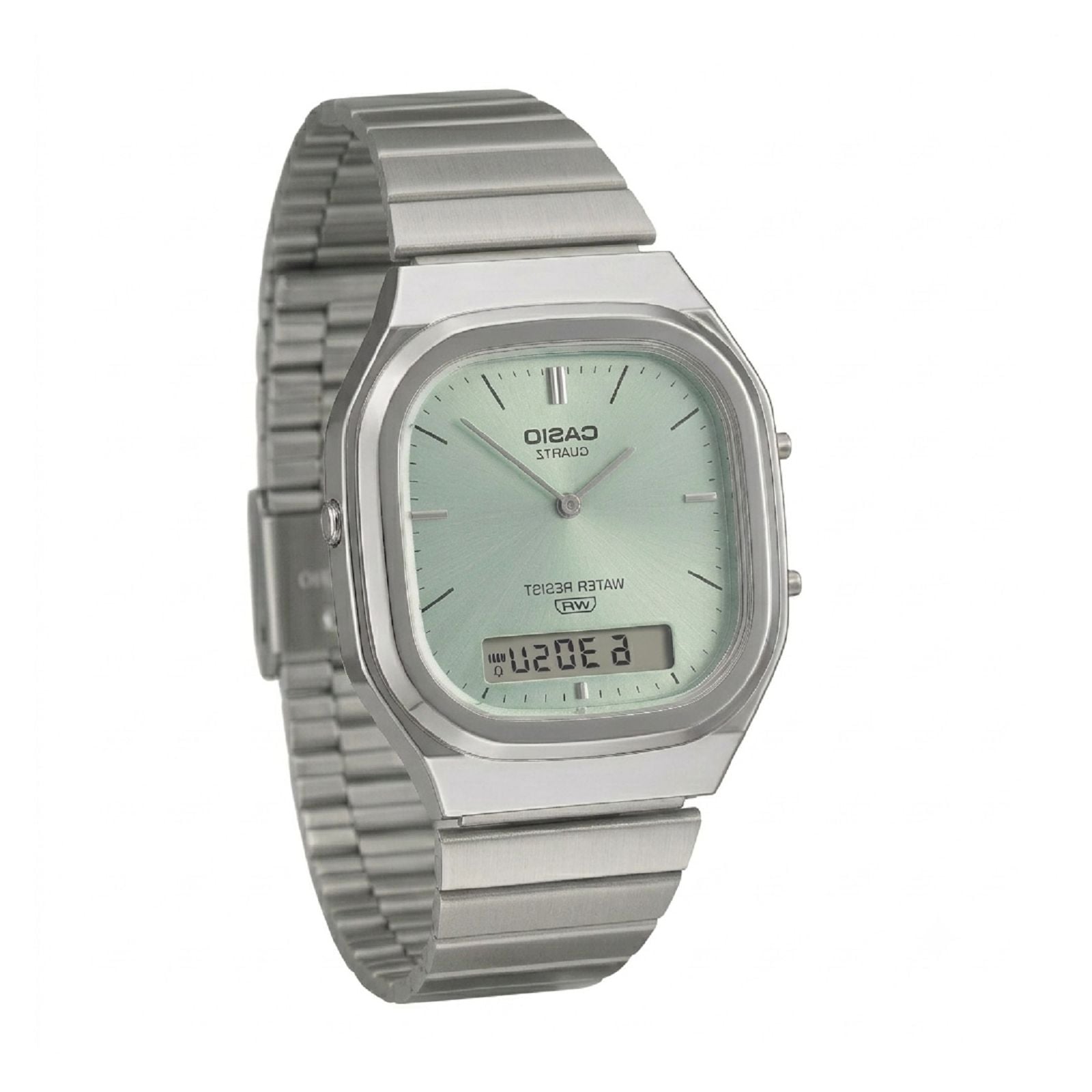 RELOJ CASIO AQ-240E-2ADF HOMBRE DE ACERO INOXIDABLE PLATEADO - 3