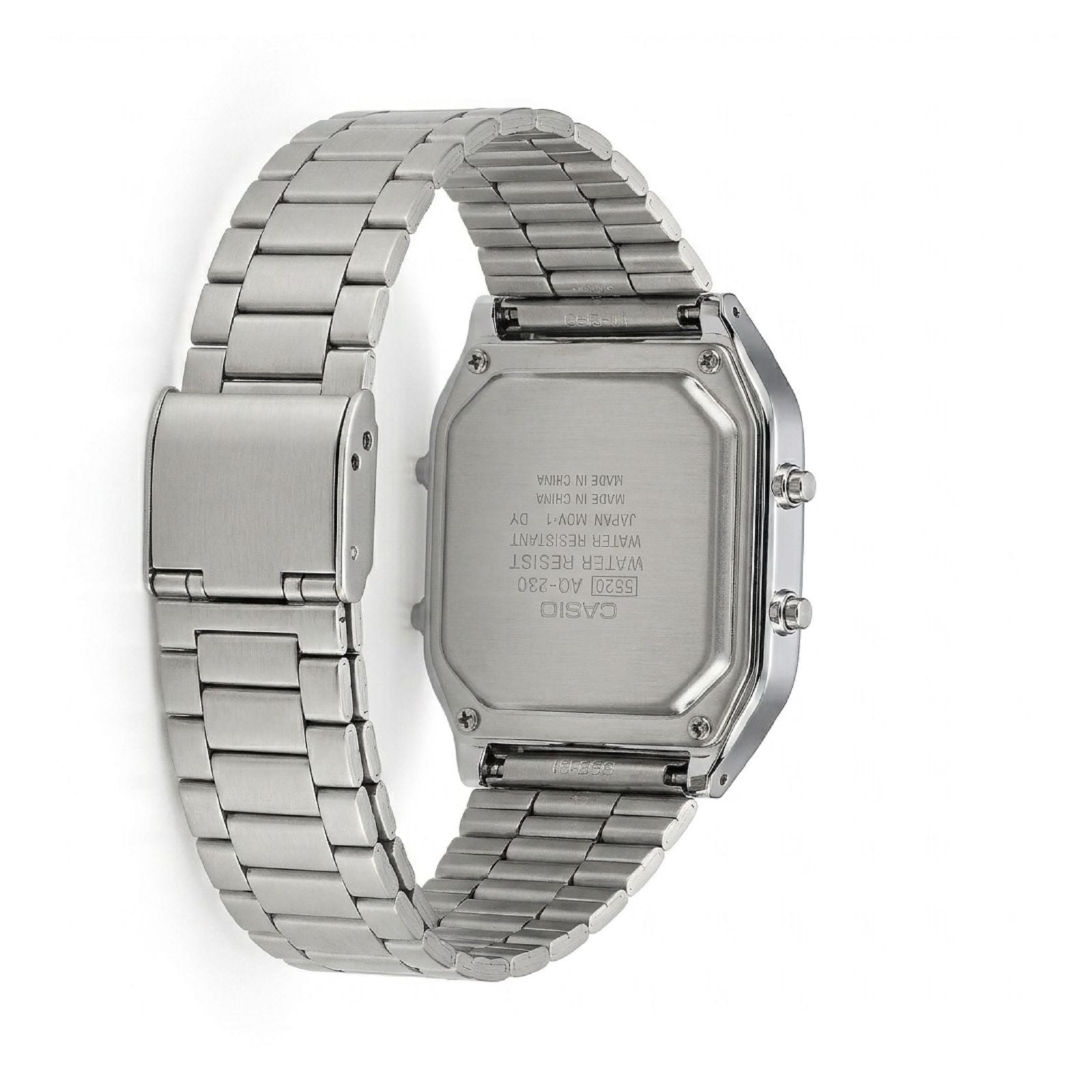 RELOJ CASIO AQ-240E-2ADF HOMBRE DE ACERO INOXIDABLE PLATEADO - 4