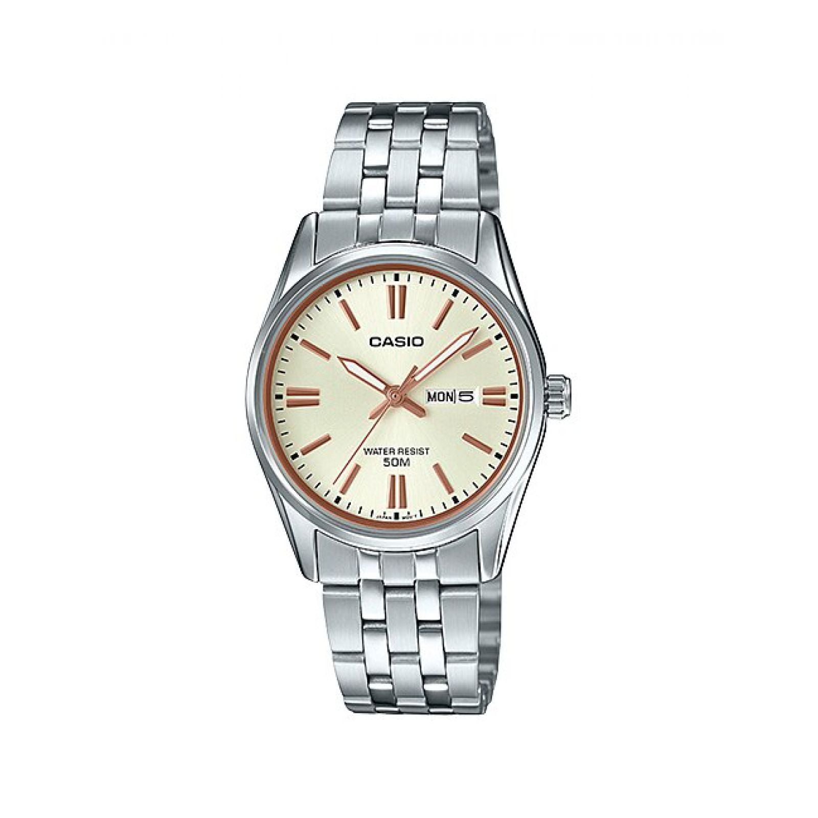 RELOJ CASIO LTP-1335D-9AVDF MUJER DE ACERO INOXIDABLE PLATEADO - 1