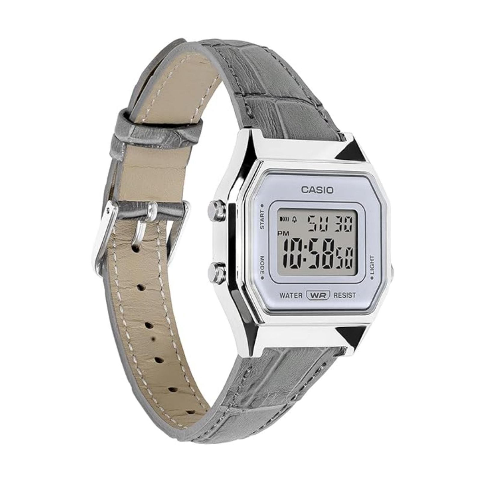 RELOJ CASIO LA680WEL-8A2DF PARA MUJER DE CUERO GRIS - 3