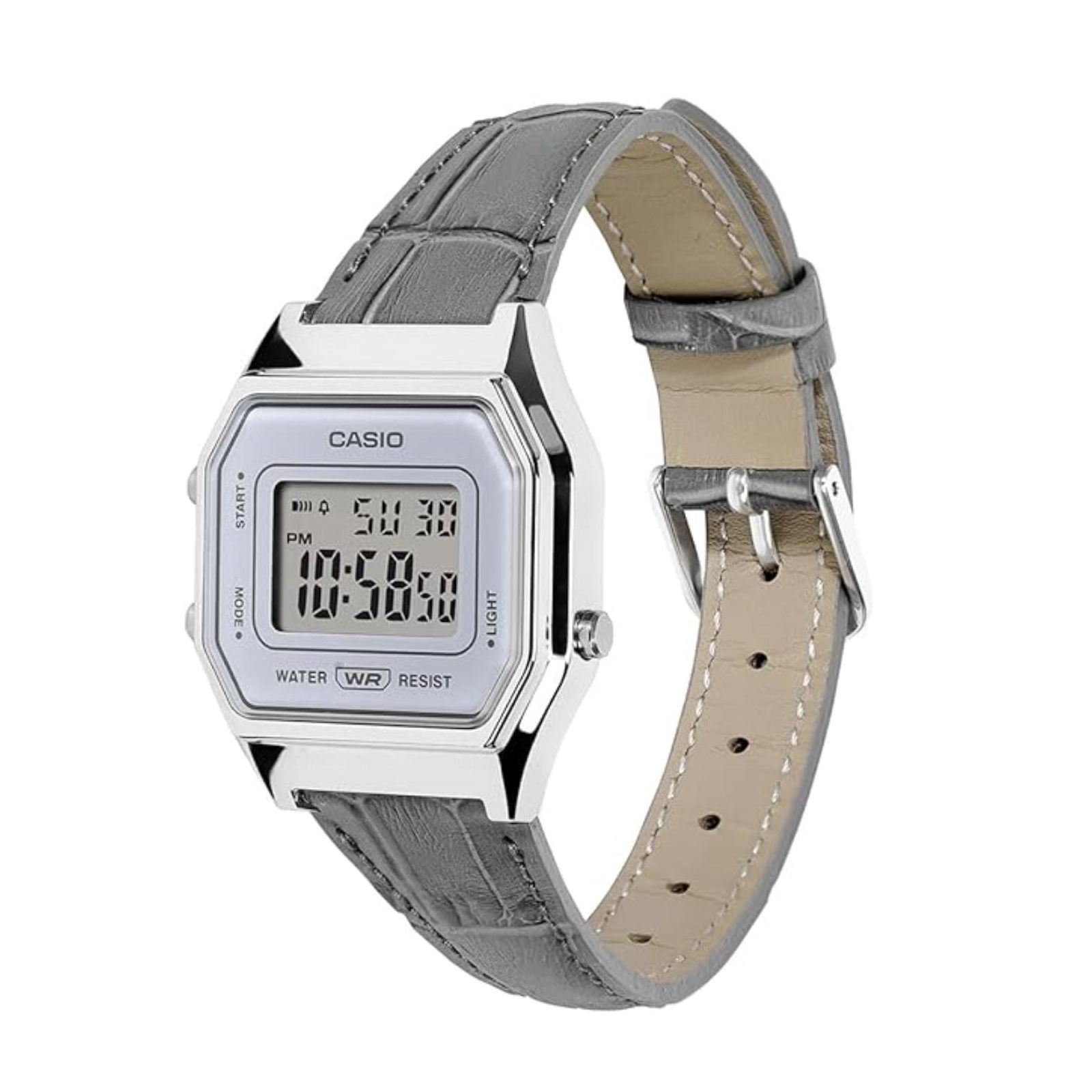 RELOJ CASIO LA680WEL-8A2DF PARA MUJER DE CUERO GRIS - 4