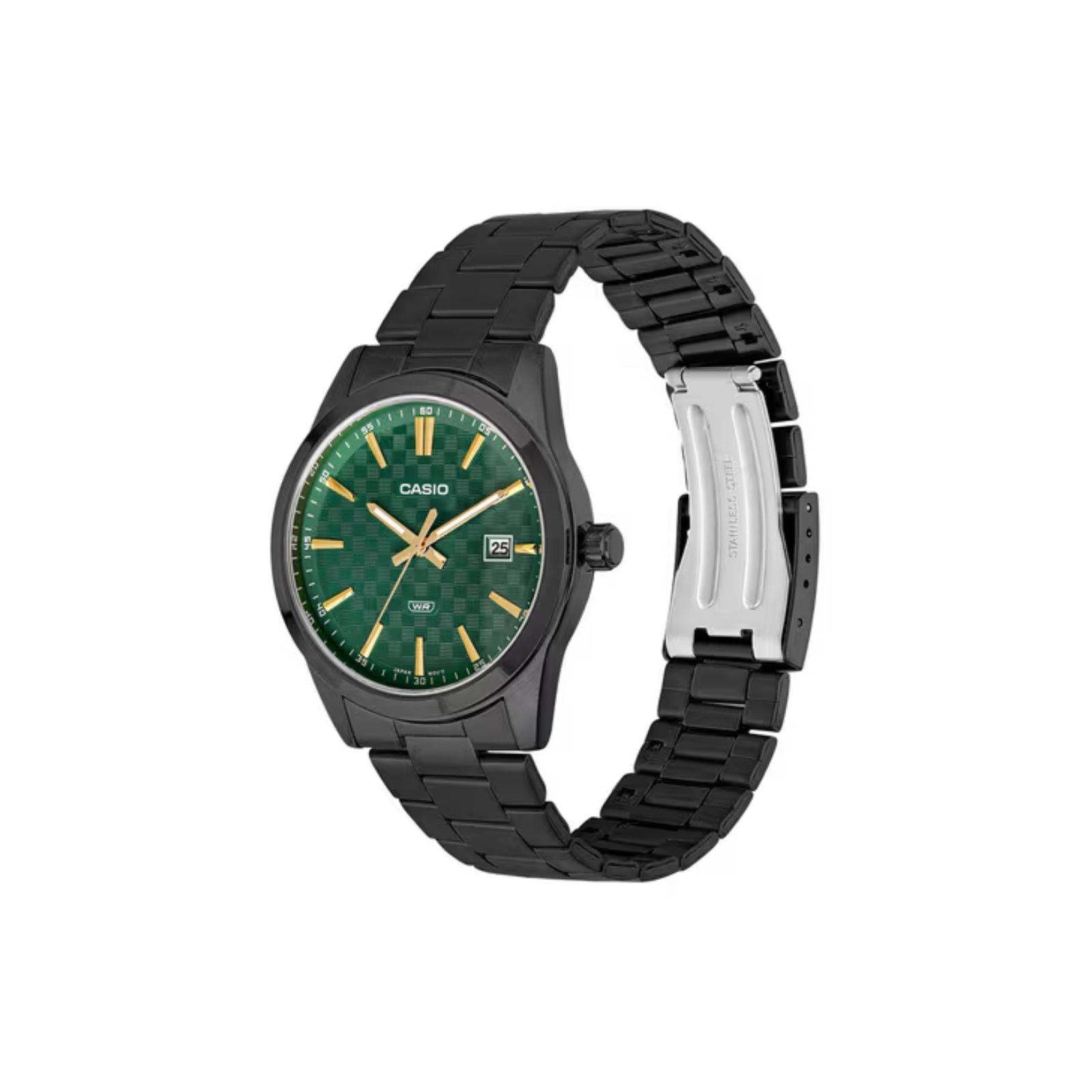 RELOJ CASIO MTP-VD03B-3AUDF HOMBRE DE ACERO INOXIDABLE NEGRO - 2