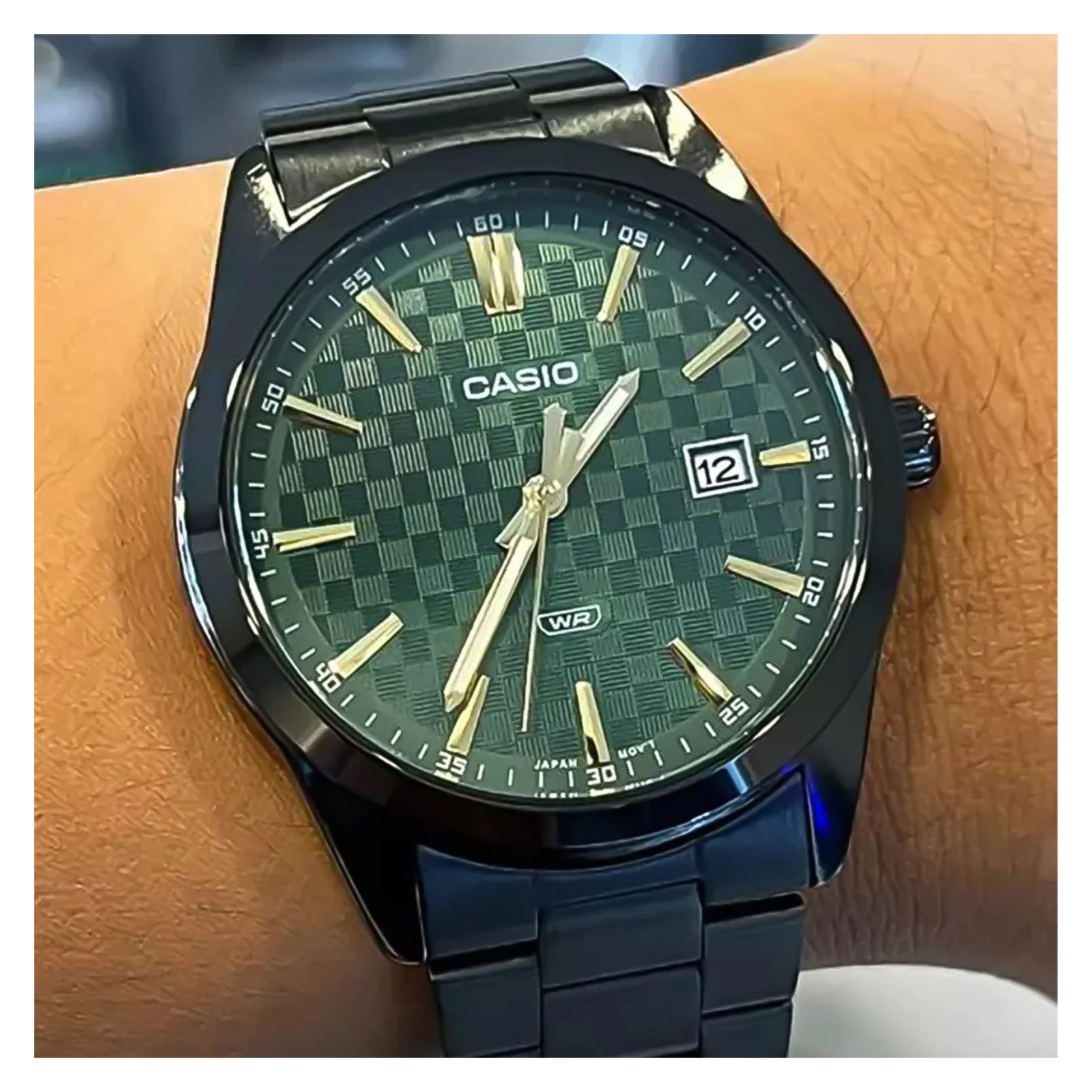 RELOJ CASIO MTP-VD03B-3AUDF HOMBRE DE ACERO INOXIDABLE NEGRO - 3