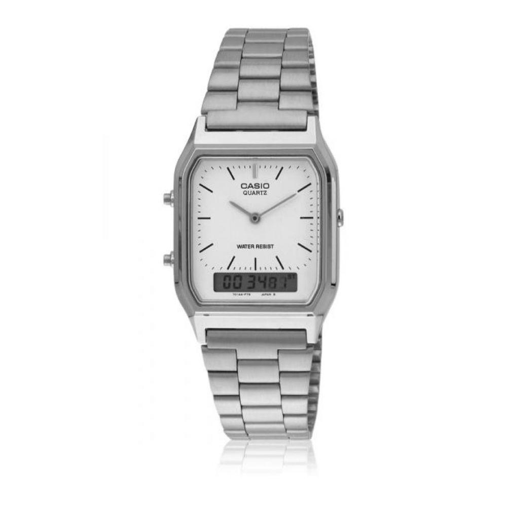 RELOJ CASIO AQ-230A-7DHDF HOMBRE DE ACERO INOXIDABLE PLATEADO - 1