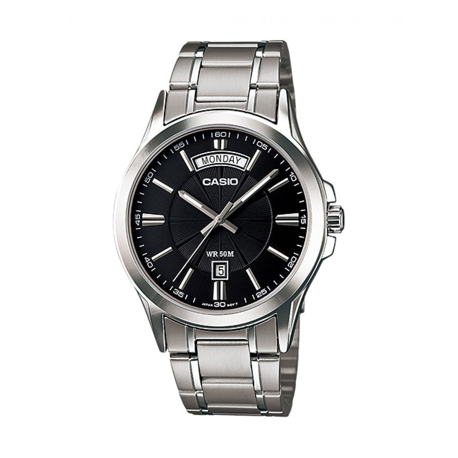 RELOJ CASIO MTP-1381D-1AVDF HOMBRE DE ACERO INOXIDABLE PLATEADO - 1
