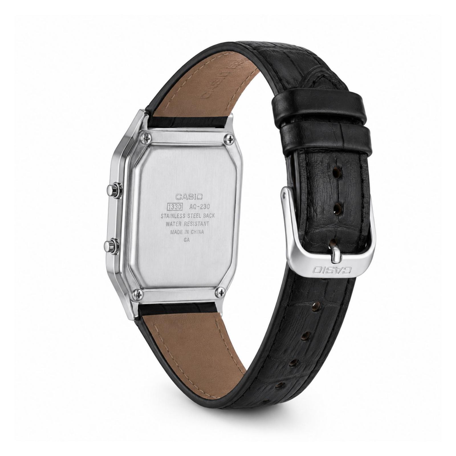 RELOJ CASIO AQ-230EL-1ADF PARA HOMBRE DE CUERO NEGRO - 2