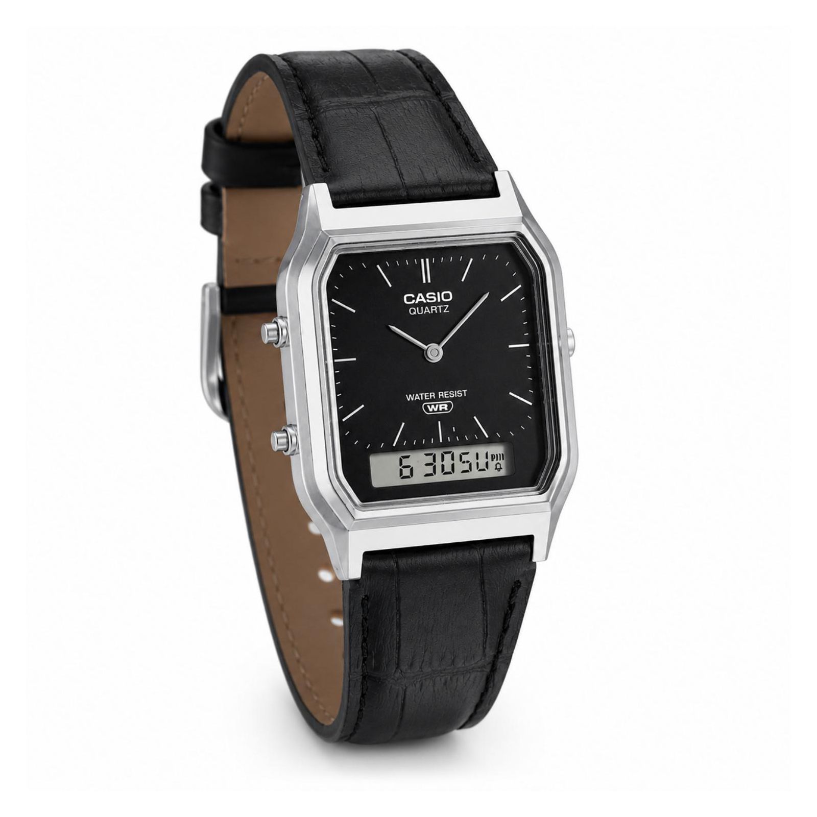 RELOJ CASIO AQ-230EL-1ADF PARA HOMBRE DE CUERO NEGRO - 3