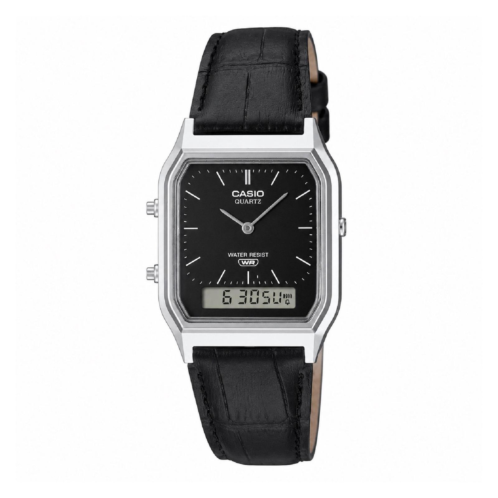RELOJ CASIO AQ-230EL-1ADF PARA HOMBRE DE CUERO NEGRO - 5