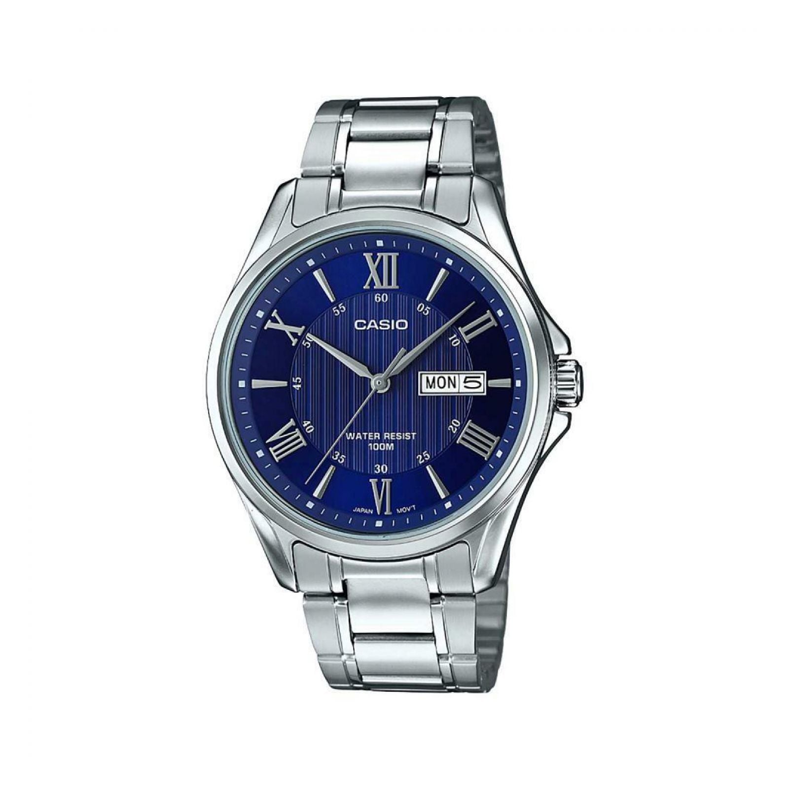 RELOJ CASIO MTP-1384D-2AVDF UNISEX DE ACERO INOXIDABLE PLATEADO - 1