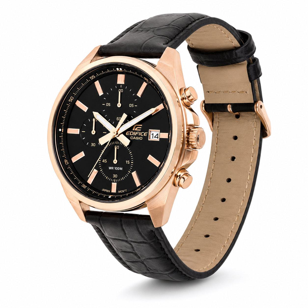 RELOJ CASIO EFV-610ECL-1AUDF HOMBRE DE CUERO NEGRO - 1