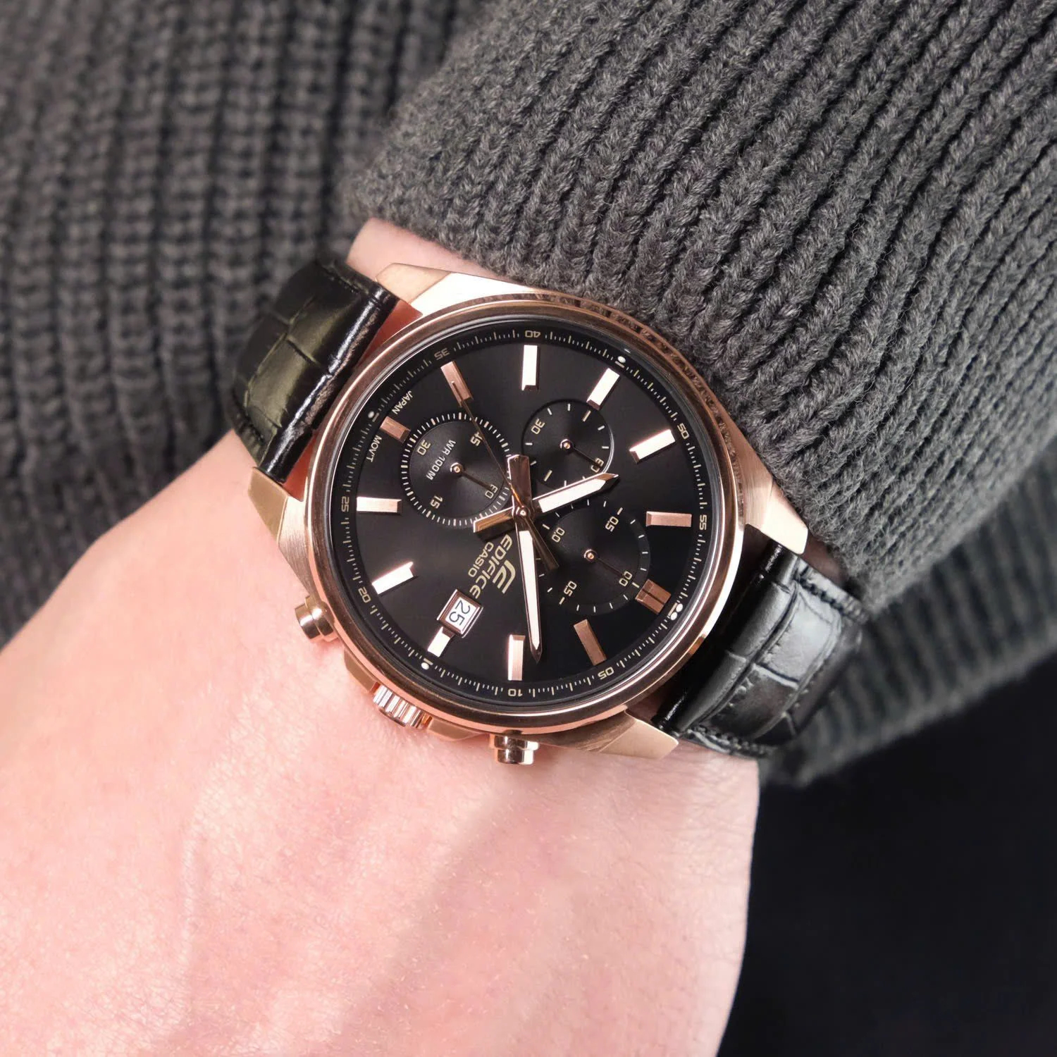 RELOJ CASIO EFV-610ECL-1AUDF HOMBRE DE CUERO NEGRO - 5