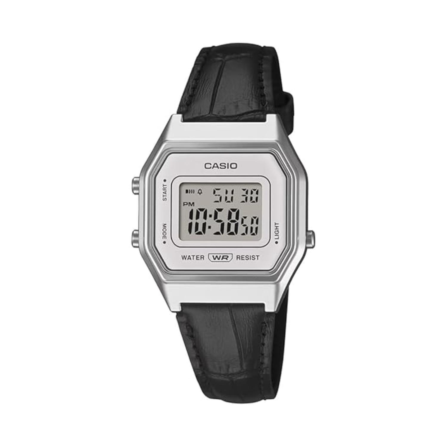 RELOJ CASIO LA680WEL-1DF MUJER DE CUERO NEGRO - 1