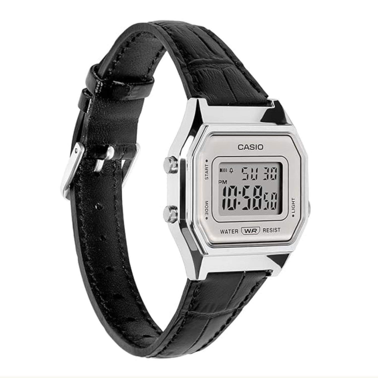 RELOJ CASIO LA680WEL-1DF MUJER DE CUERO NEGRO - 4
