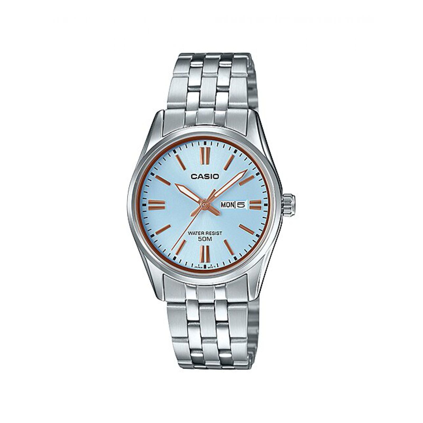 RELOJ CASIO LTP-1335D-2AVDF UNISEX DE ACERO INOXIDABLE PLATEADO - 1