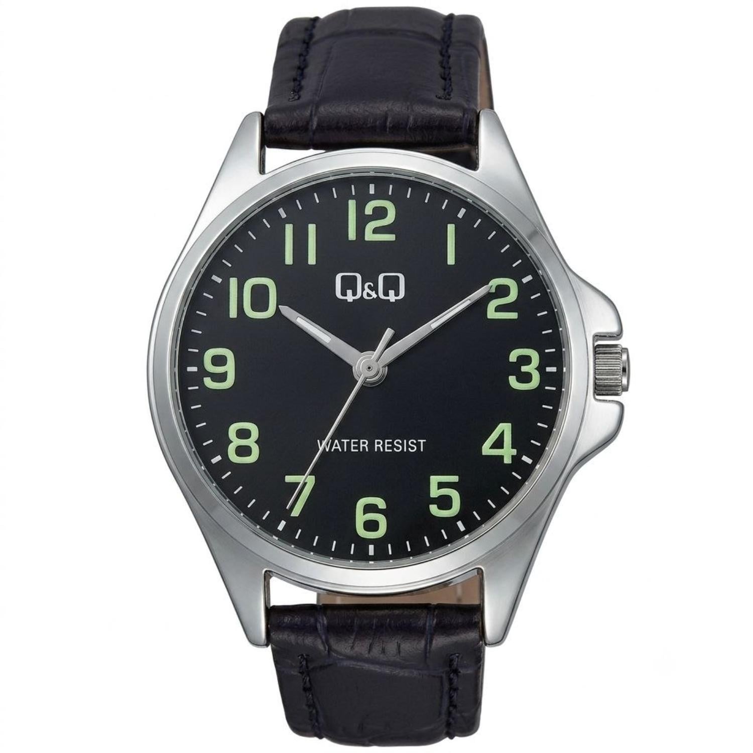 RELOJ QYQ C37A-014PY MUJER DE CUERO NEGRO - 1