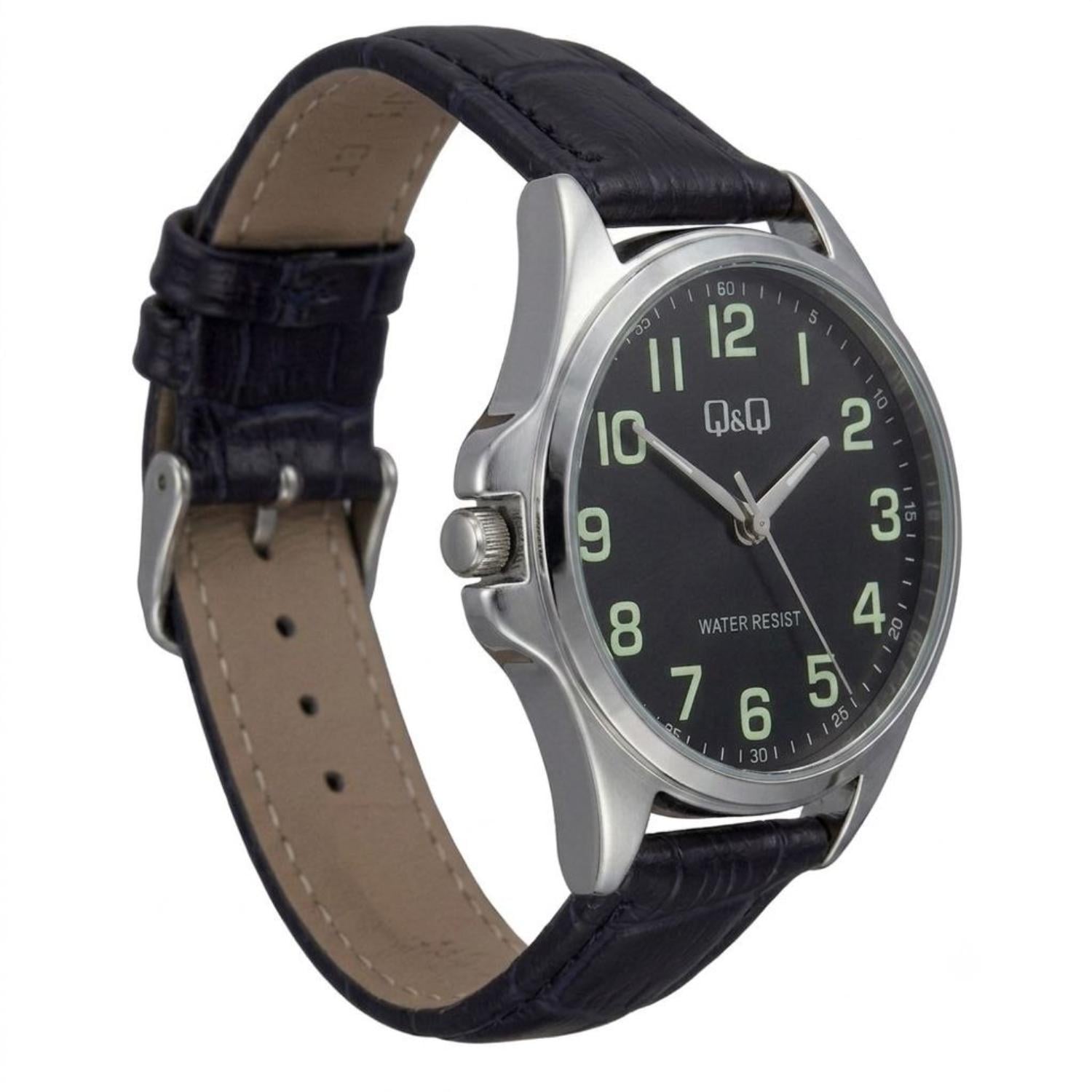 RELOJ QYQ C37A-014PY MUJER DE CUERO NEGRO - 3
