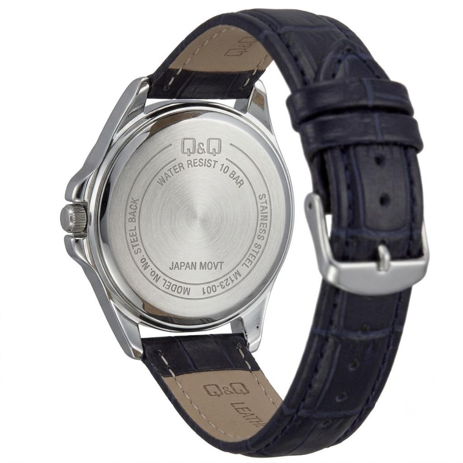 RELOJ QYQ C37A-014PY MUJER DE CUERO NEGRO - 4