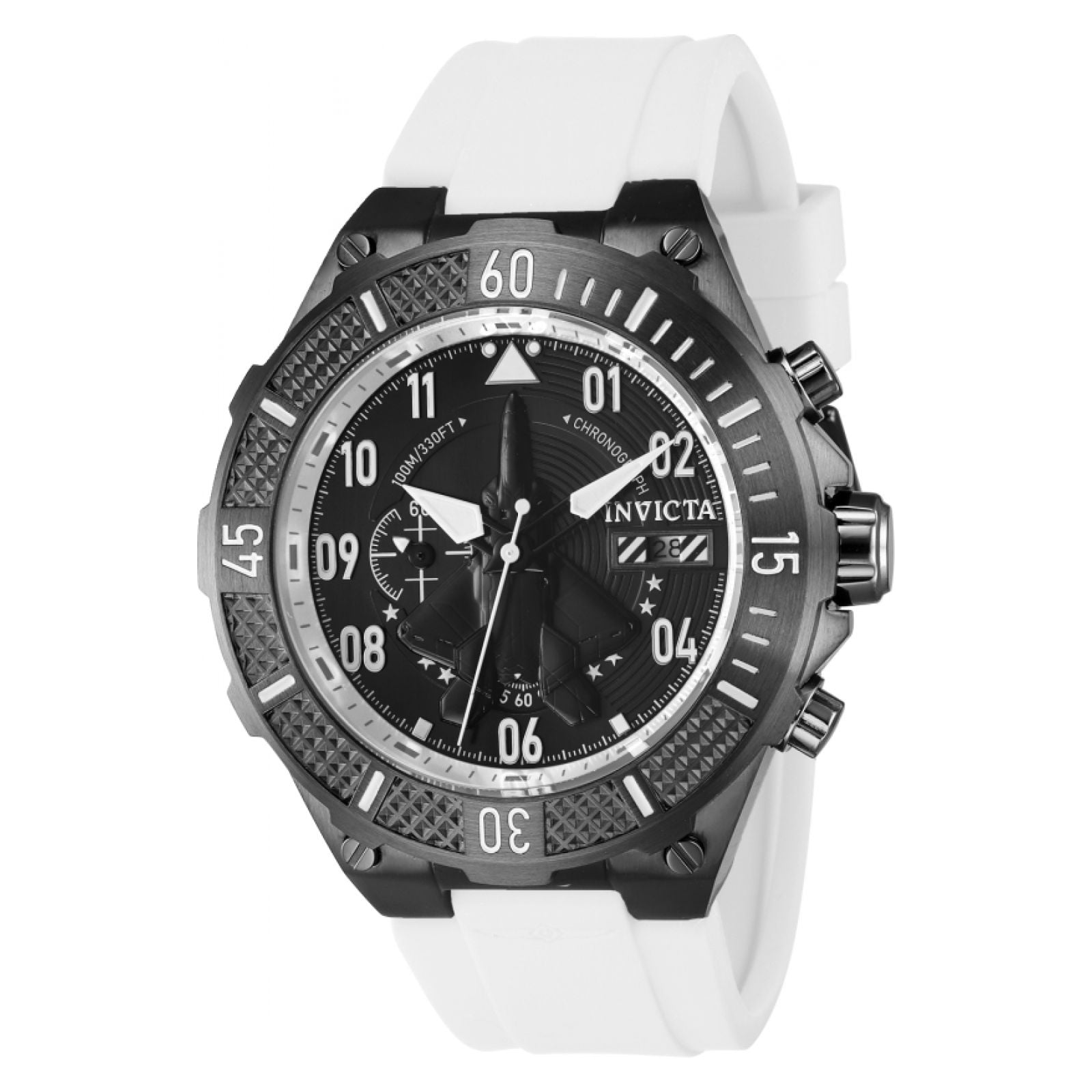 RELOJ INVICTA AVIATOR 39900 HOMBRE DE SILICONA BLANCO - 1