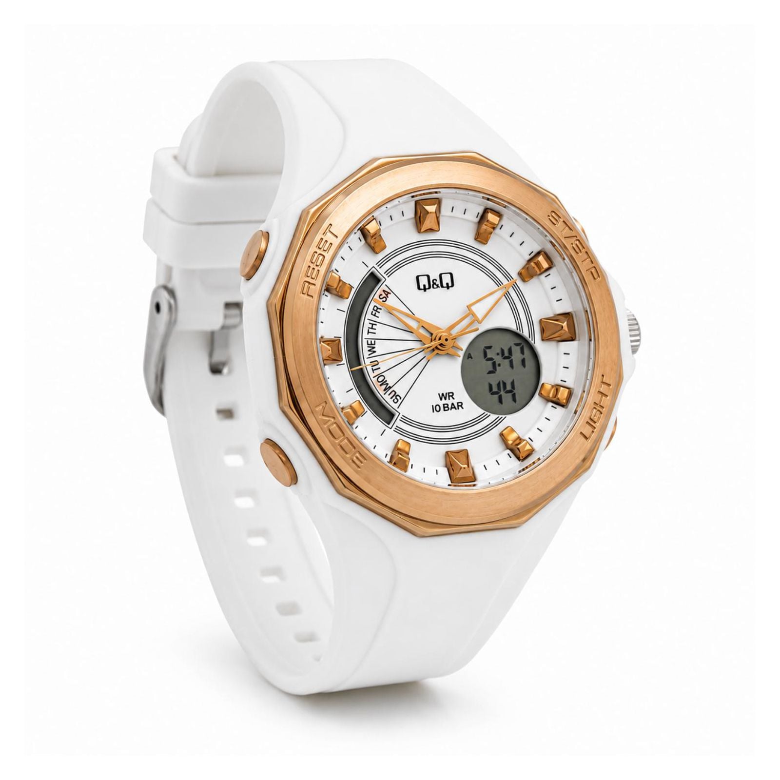 RELOJ QYQ GW91J001Y HOMBRE DE RESINA BLANCO - 3