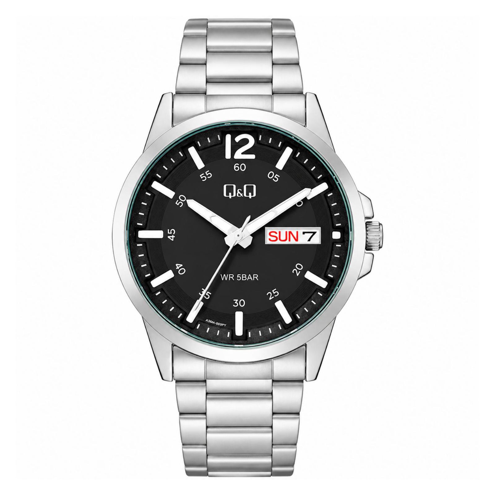 RELOJ QYQ A36A-004PY UNISEX DE ACERO INOXIDABLE PLATEADO - 1