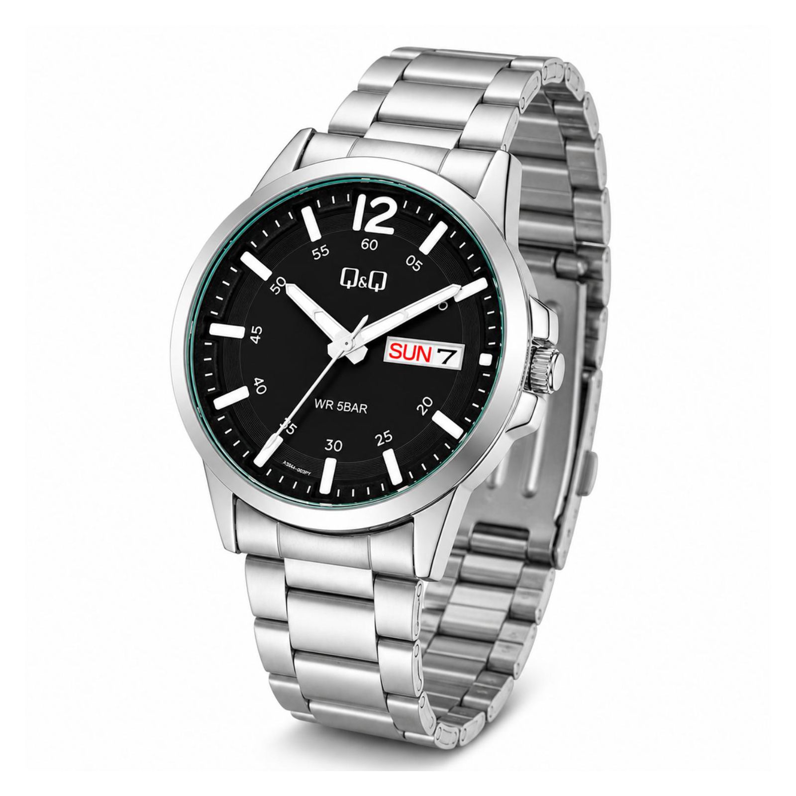 RELOJ QYQ A36A-004PY UNISEX DE ACERO INOXIDABLE PLATEADO - 2