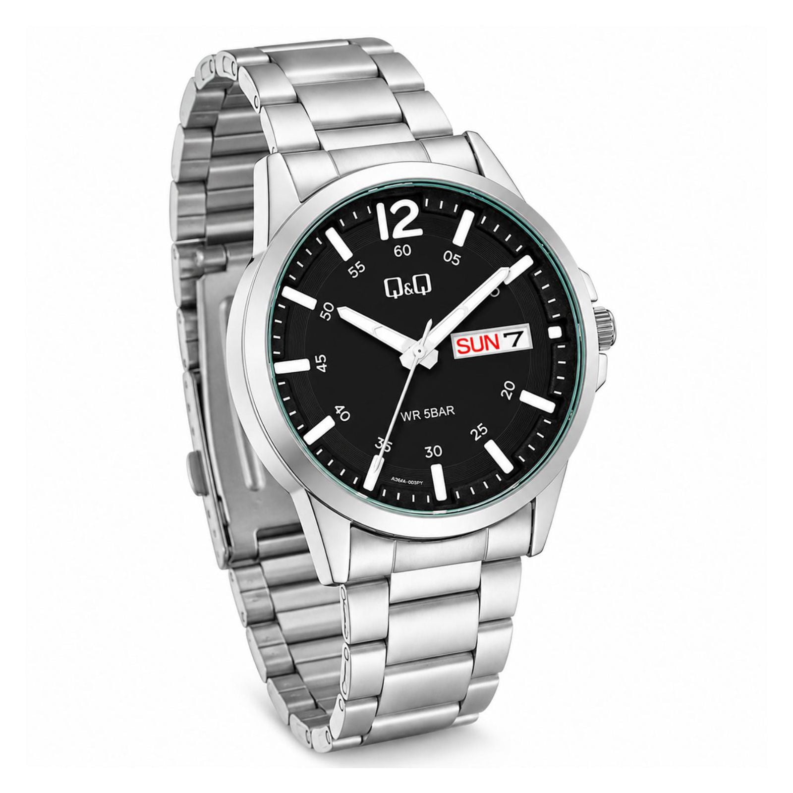 RELOJ QYQ A36A-004PY UNISEX DE ACERO INOXIDABLE PLATEADO - 3