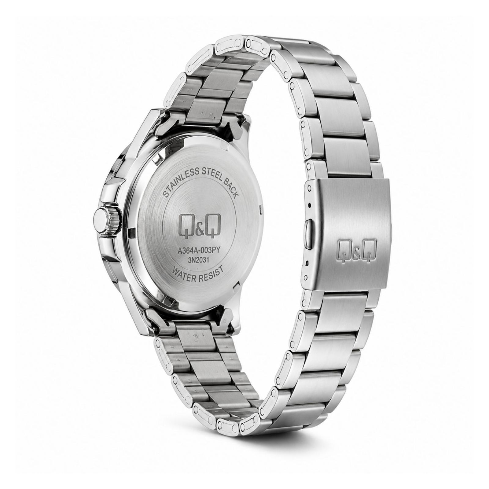 RELOJ QYQ A36A-004PY UNISEX DE ACERO INOXIDABLE PLATEADO - 4