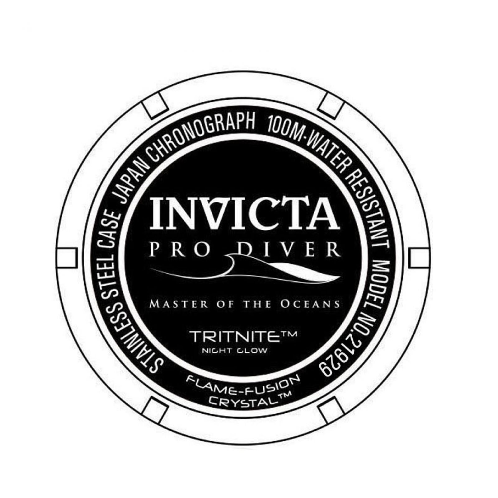RELOJ INVICTA PRO DIVER 21929 HOMBRE DE ACERO INOXIDABLE NEGRO - 6