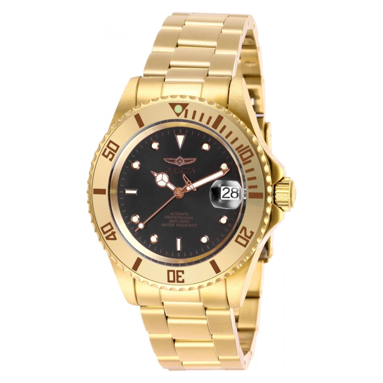 RELOJ INVICTA PRO DIVER 28664 HOMBRE DE ACERO INOXIDABLE DORADO - 1