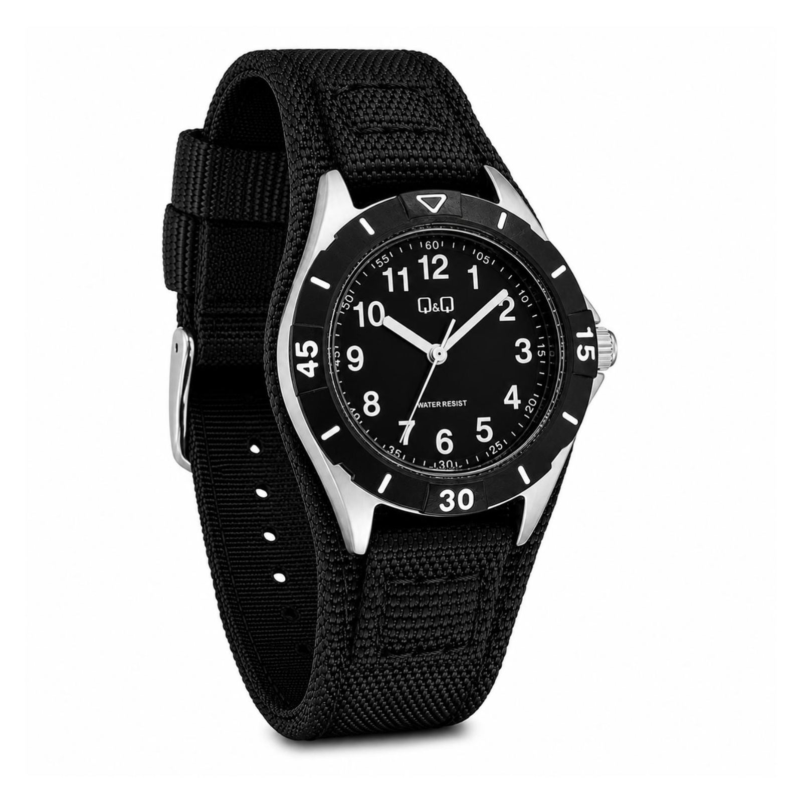 RELOJ QYQ QZ75J335Y MUJER DE TEXTIL NEGRO - 3