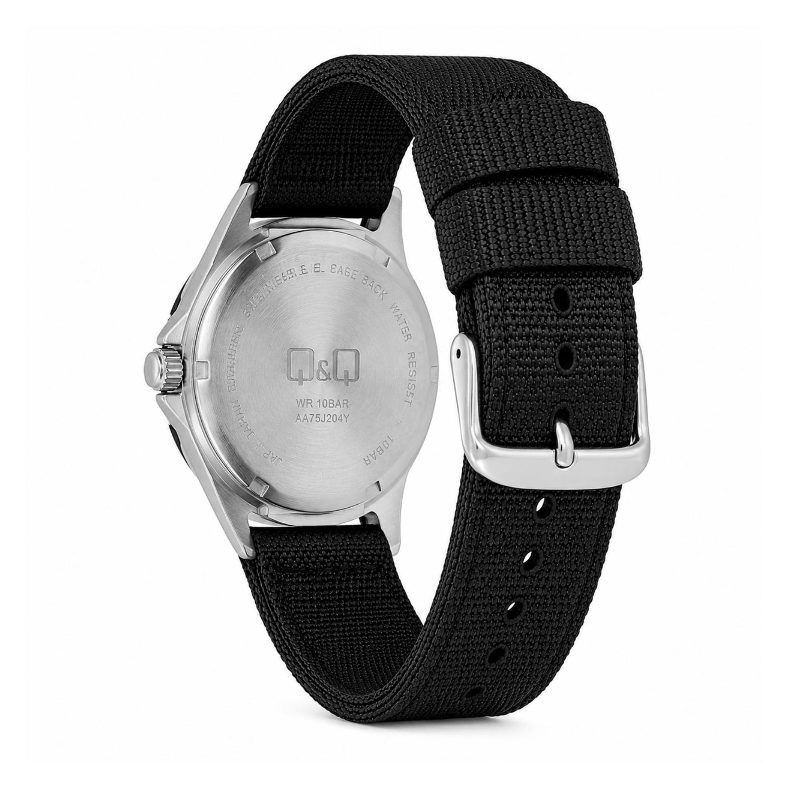 RELOJ QYQ QZ75J335Y MUJER DE TEXTIL NEGRO - 4