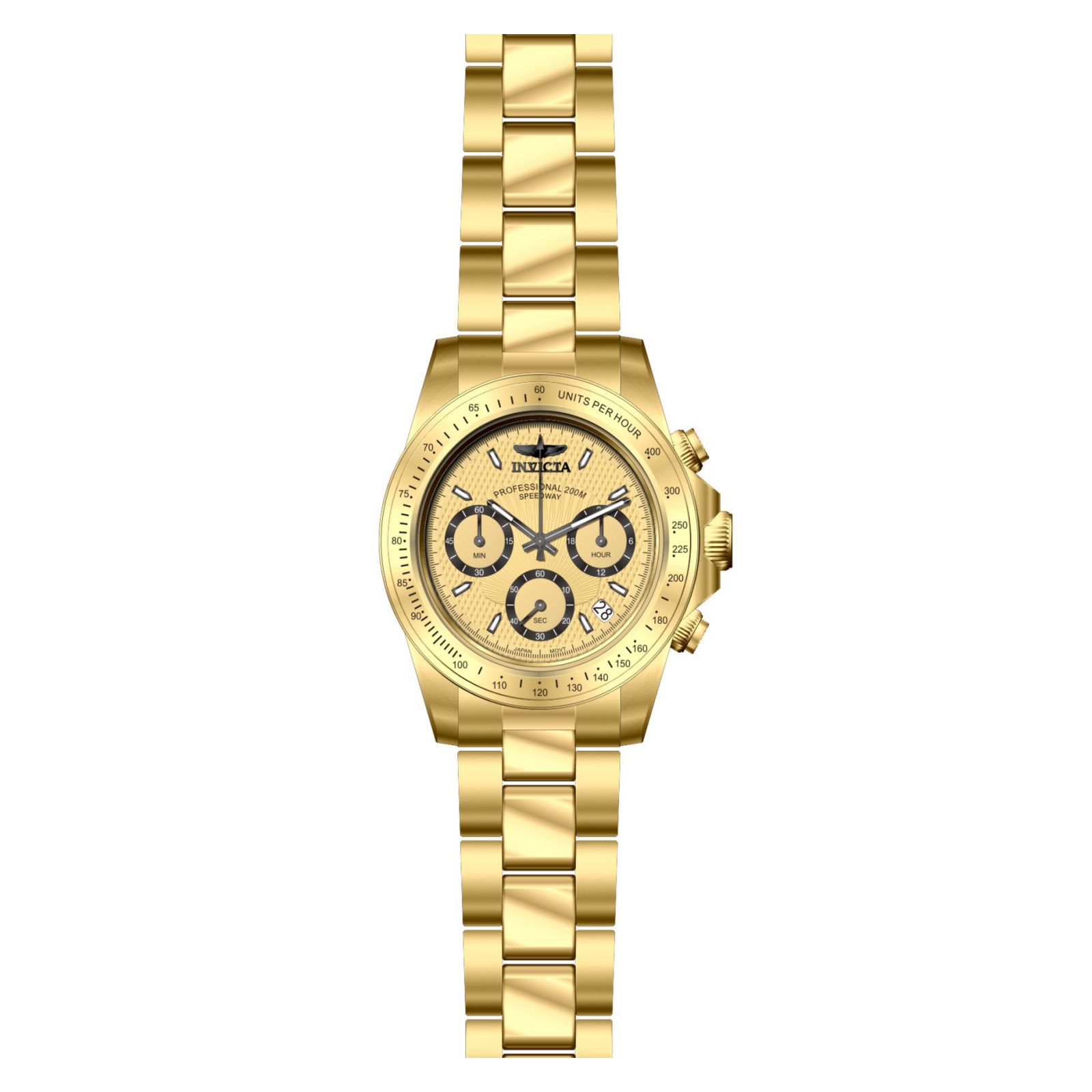 RELOJ INVICTA SPEEDWAY 14929 HOMBRE DE ACERO INOXIDABLE DORADO - 4