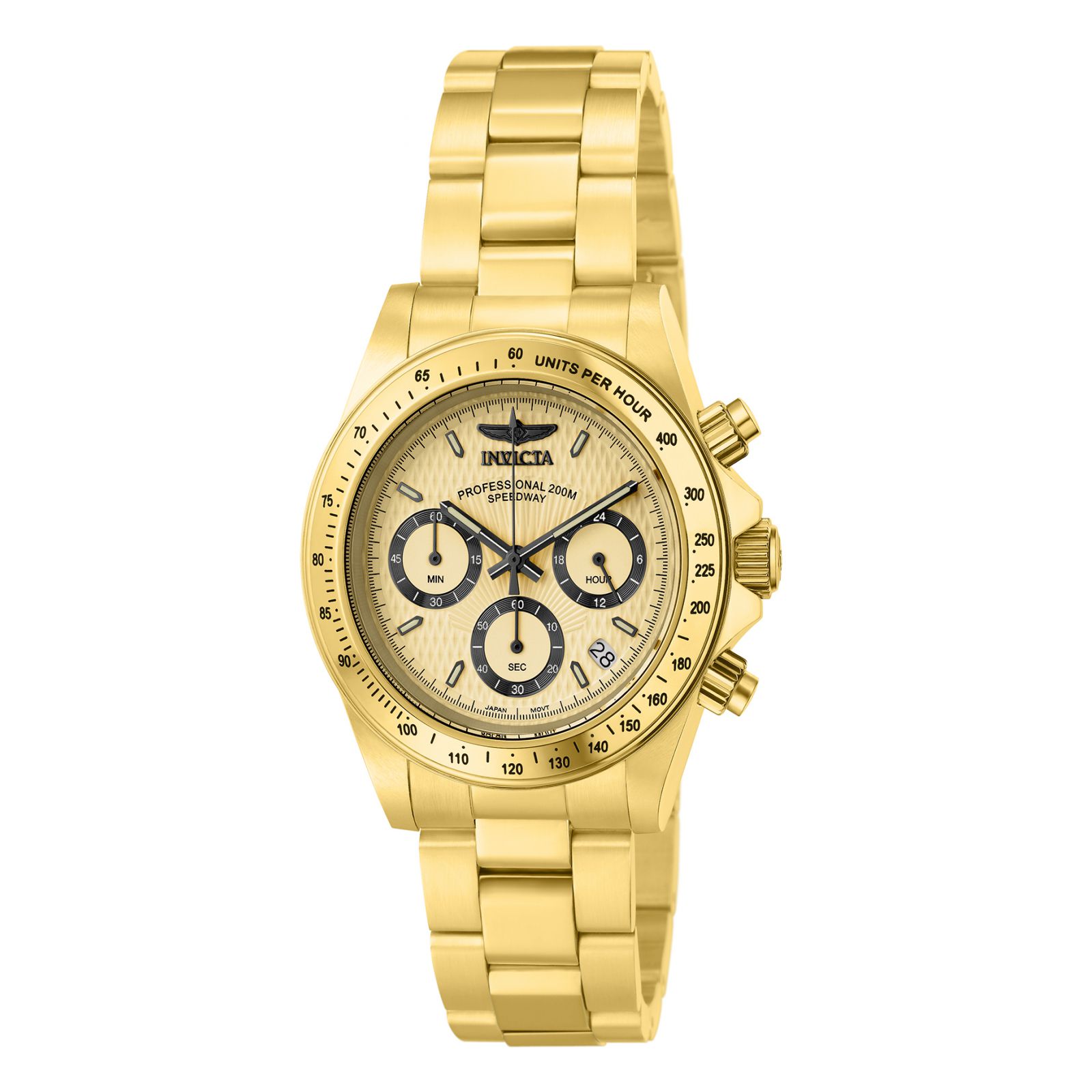 RELOJ INVICTA SPEEDWAY 14929 HOMBRE DE ACERO INOXIDABLE DORADO - 6