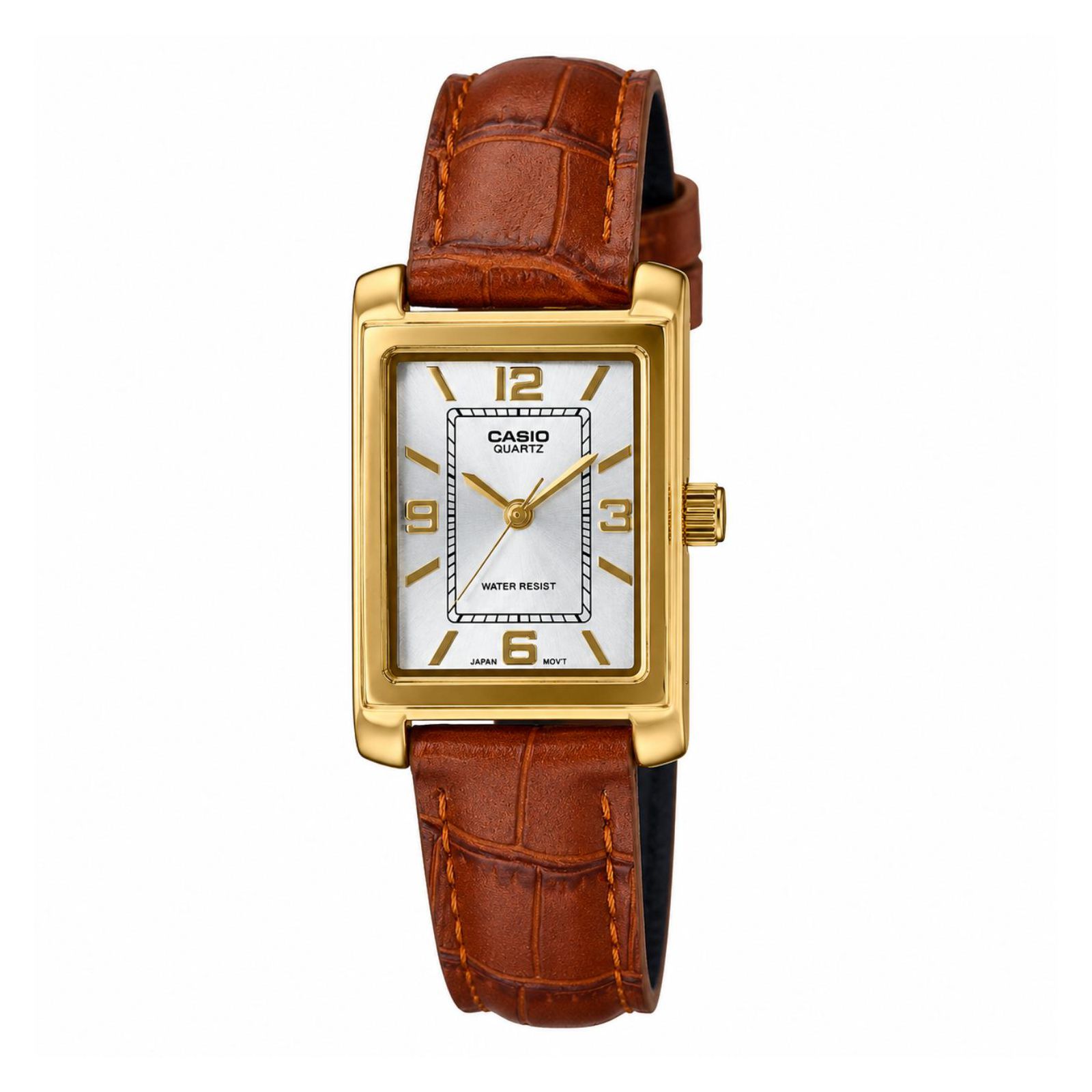 RELOJ CASIO LTP-1234GLL-7ADF MUJER DE CUERO CAFÉ - 1