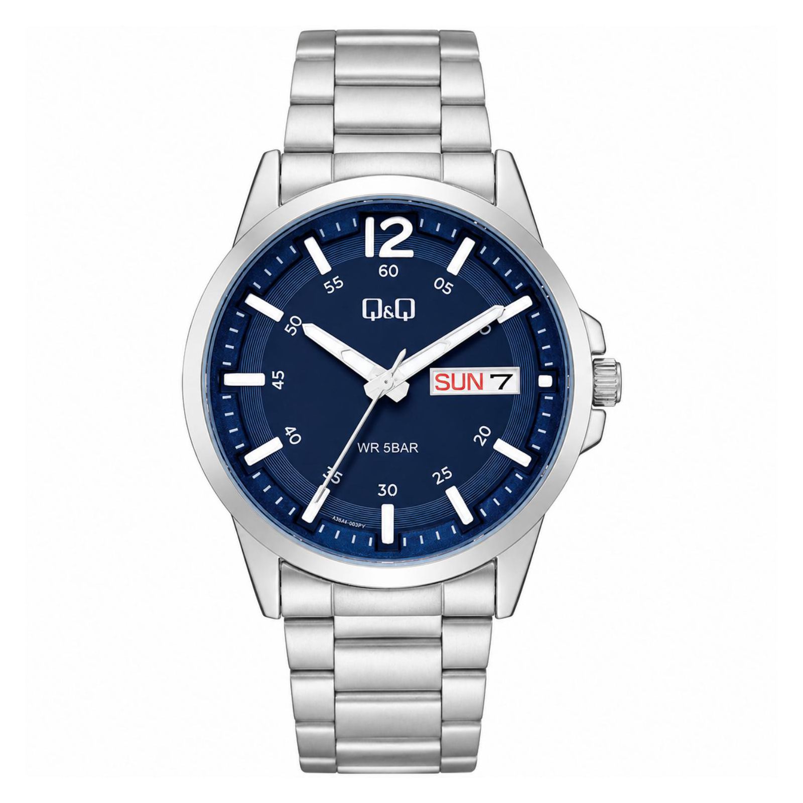RELOJ QYQ A36A-003PY UNISEX DE ACERO INOXIDABLE PLATEADO - 1