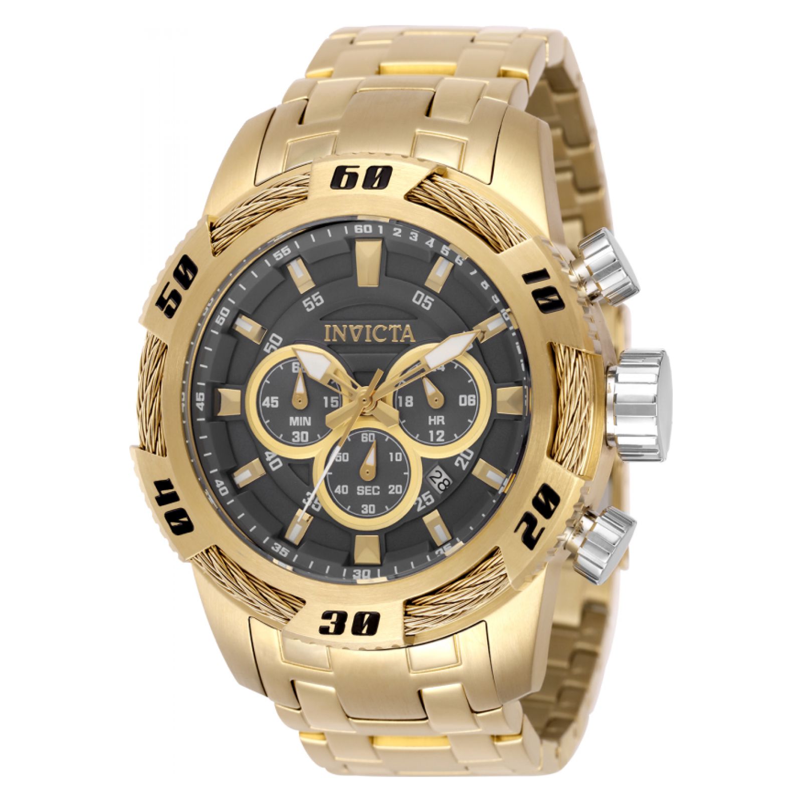 RELOJ INVICTA SPEEDWAY 49122 HOMBRE DE ACERO INOXIDABLE DORADO - 1