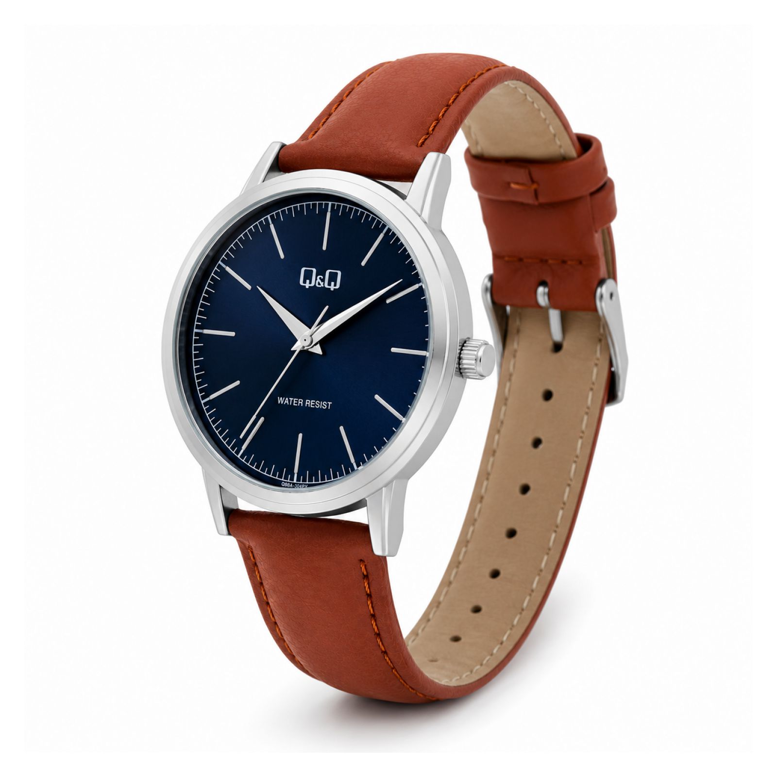 RELOJ QYQ Q59B-004PY HOMBRE DE CUERO MARRÓN - 2