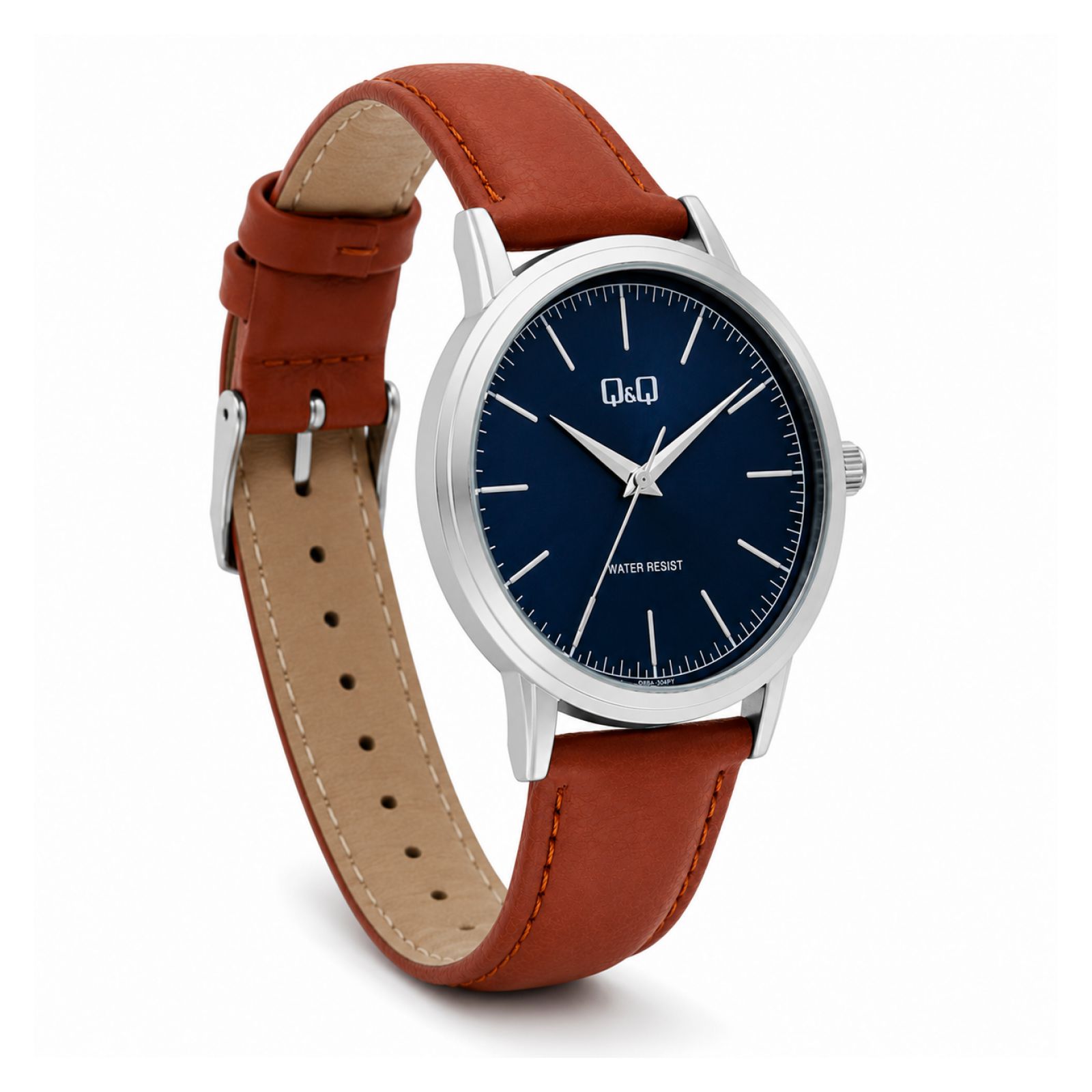 RELOJ QYQ Q59B-004PY HOMBRE DE CUERO MARRÓN - 3