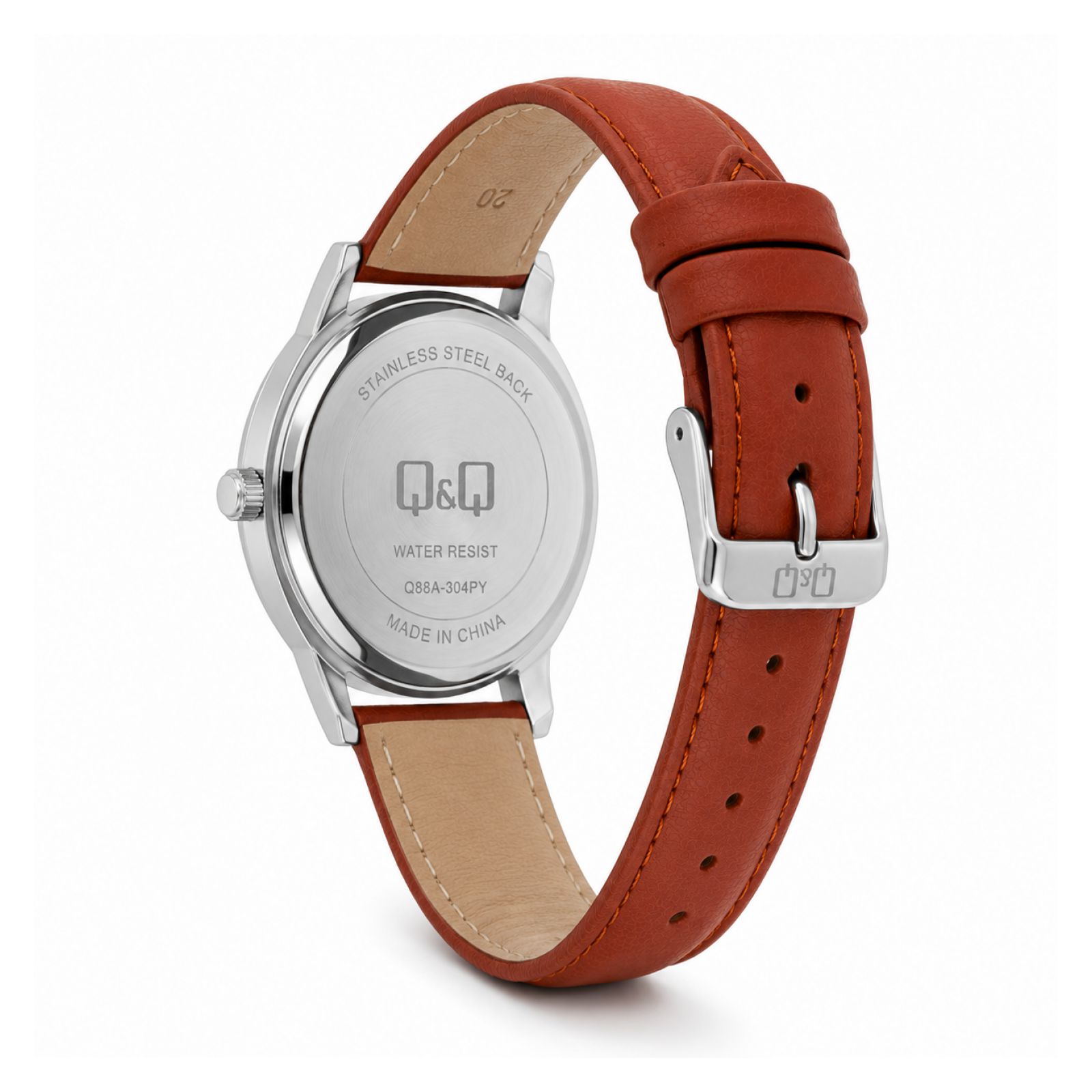 RELOJ QYQ Q59B-004PY HOMBRE DE CUERO MARRÓN - 4
