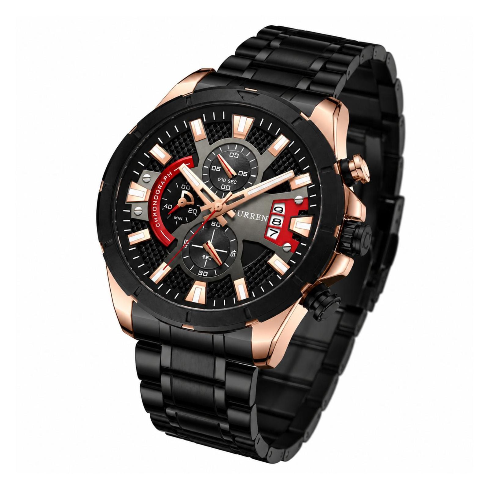 RELOJ CURREN KRED42001 HOMBRE DE ACERO INOXIDABLE NEGRO - 2