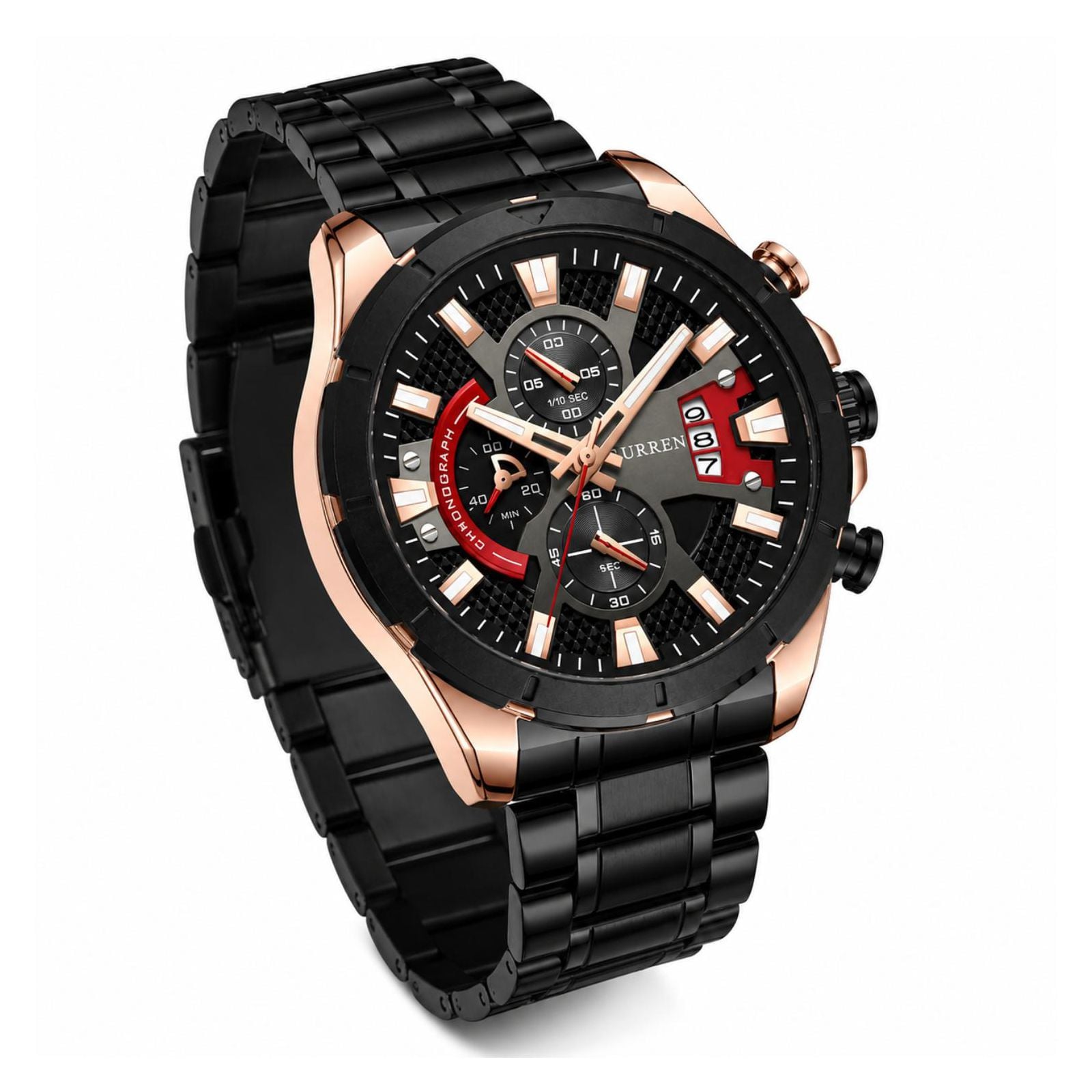 RELOJ CURREN KRED42001 HOMBRE DE ACERO INOXIDABLE NEGRO - 3