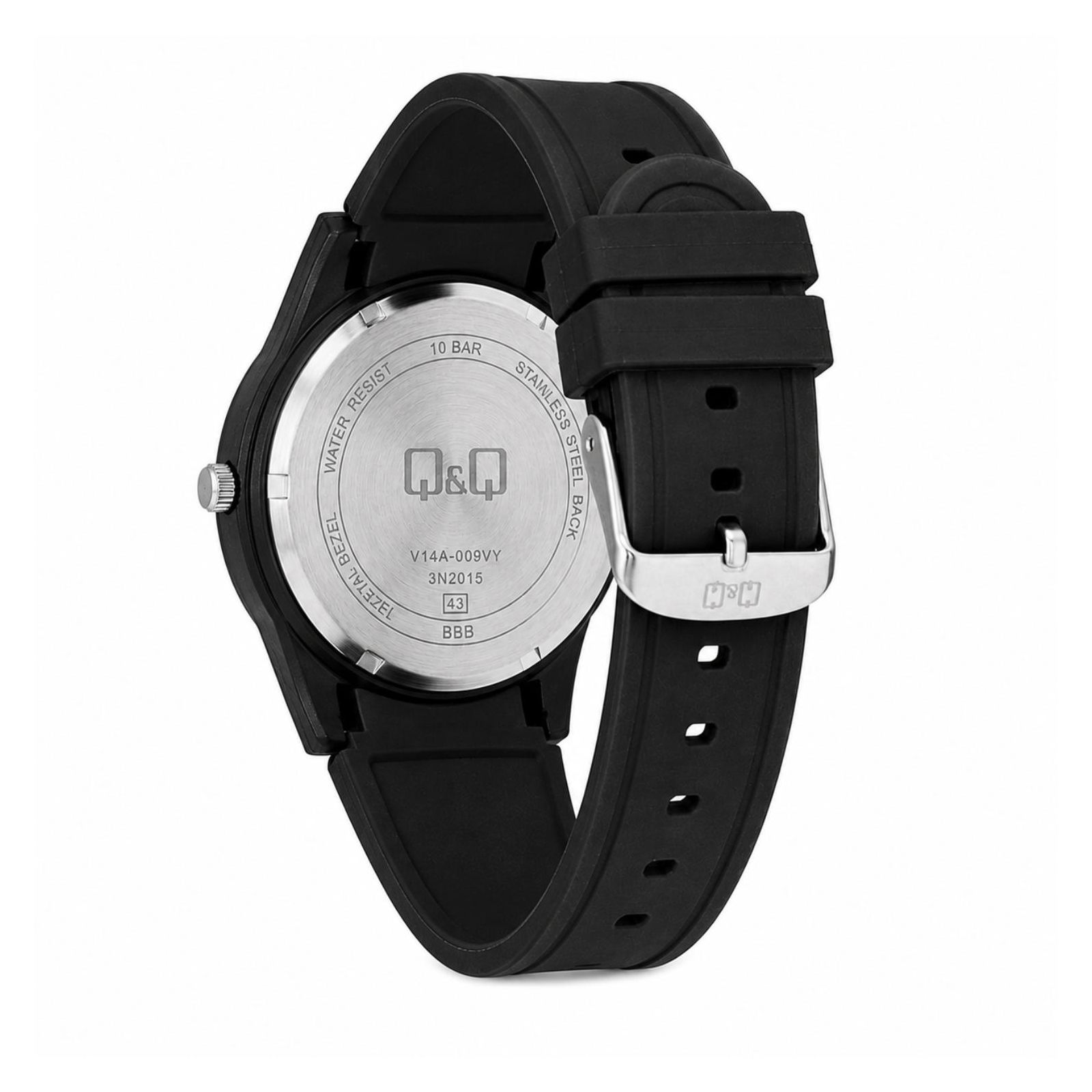 RELOJ QYQ V25A-005VY MUJER DE RESINA NEGRO - 4