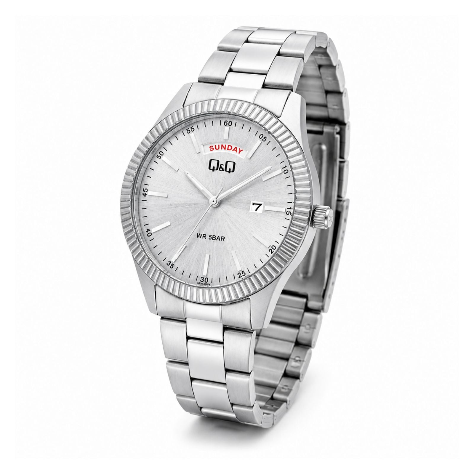 RELOJ QYQ A14A-003PY HOMBRE DE ACERO INOXIDABLE PLATEADO - 2