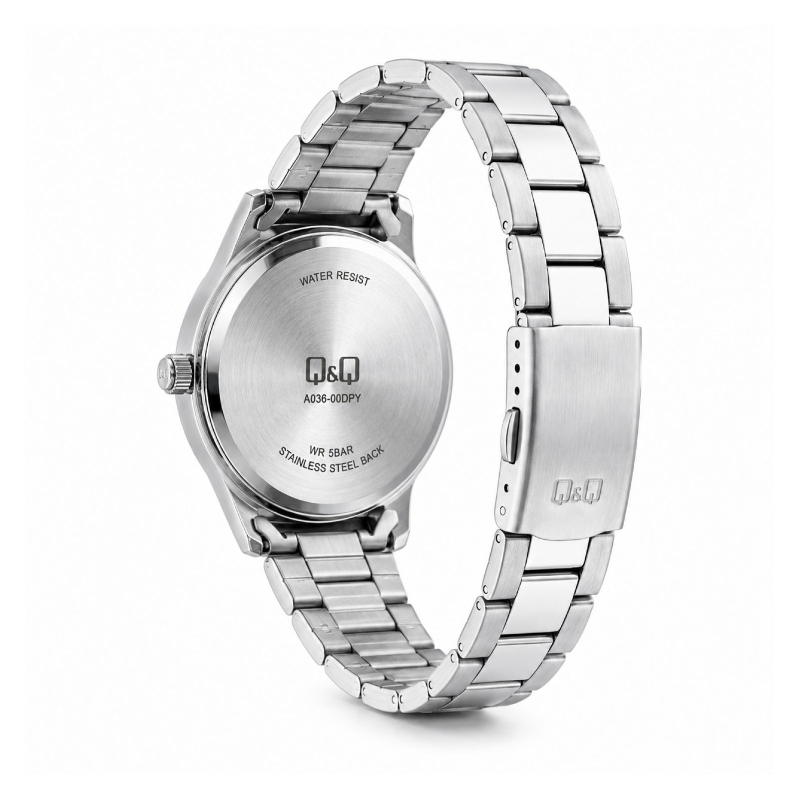 RELOJ QYQ A14A-003PY HOMBRE DE ACERO INOXIDABLE PLATEADO - 4