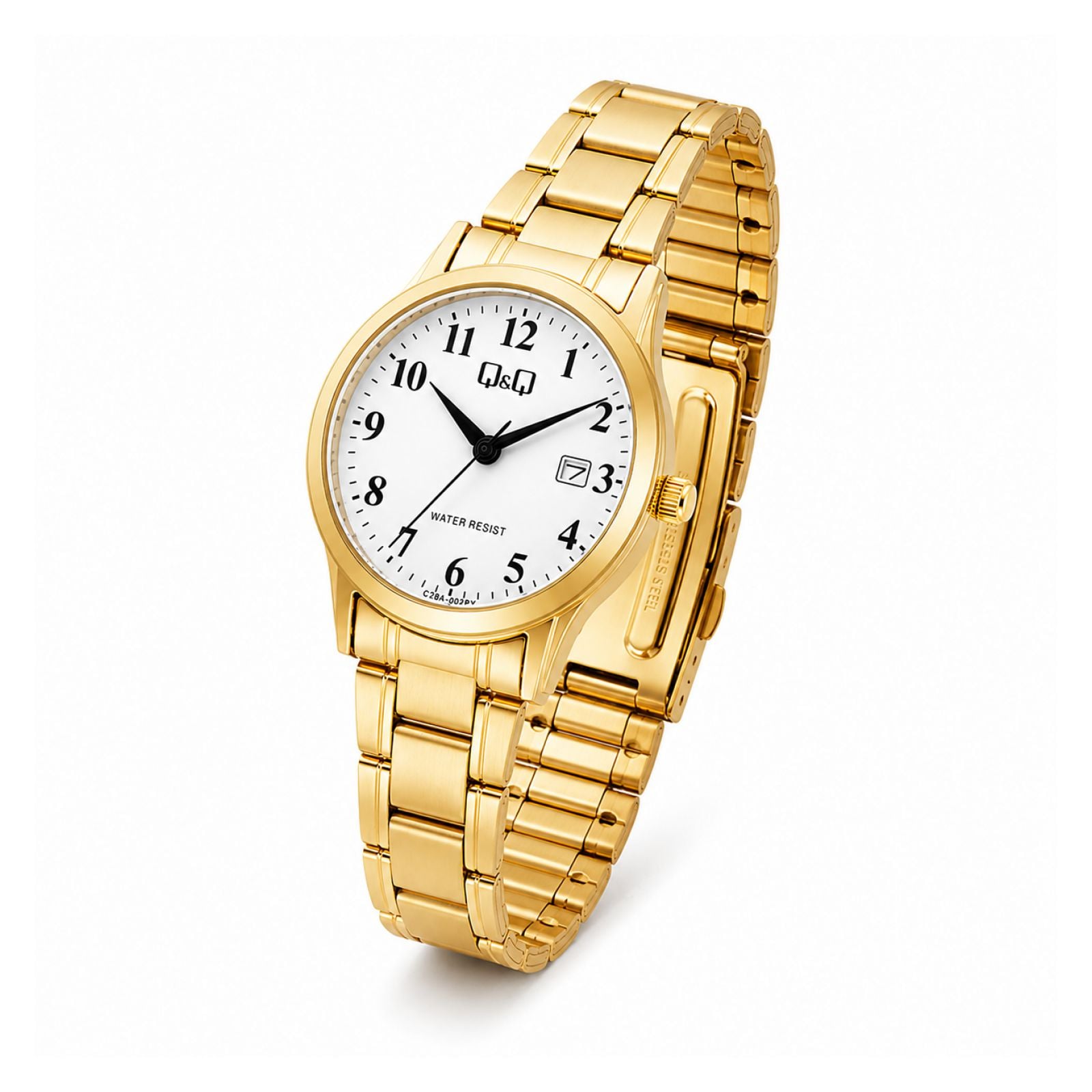 RELOJ QYQ C28A-002PY MUJER DE METAL DORADO - 2