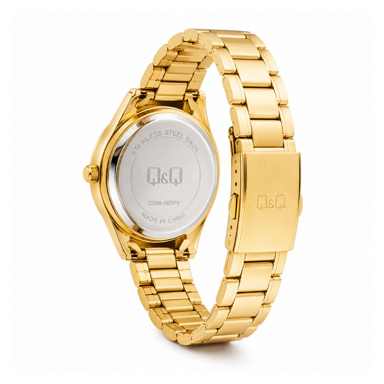 RELOJ QYQ C28A-002PY MUJER DE METAL DORADO - 4