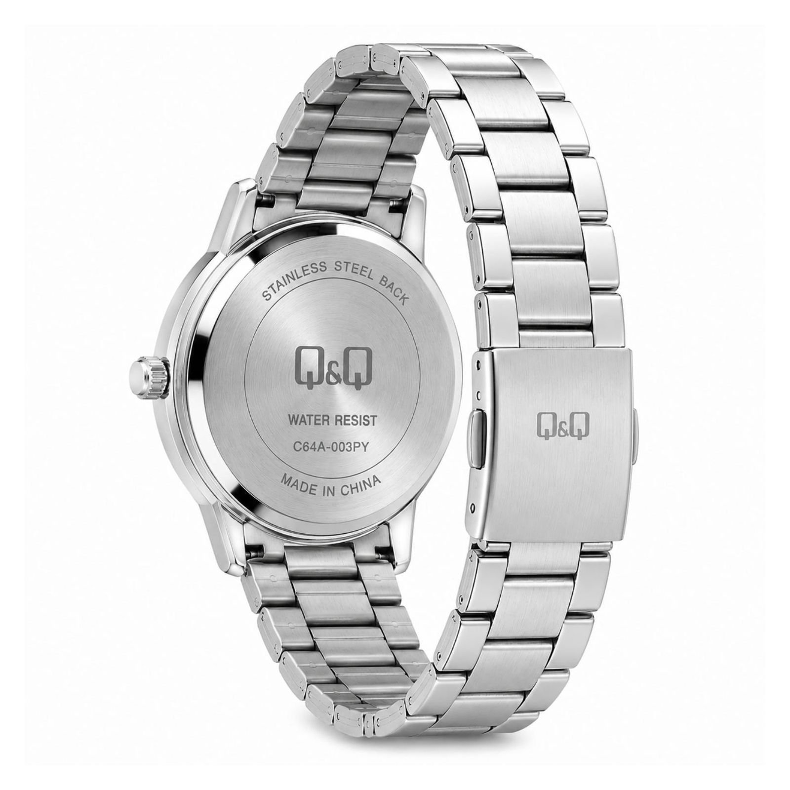RELOJ QYQ C64A-003PY HOMBRE DE ACERO INOXIDABLE PLATEADO - 4