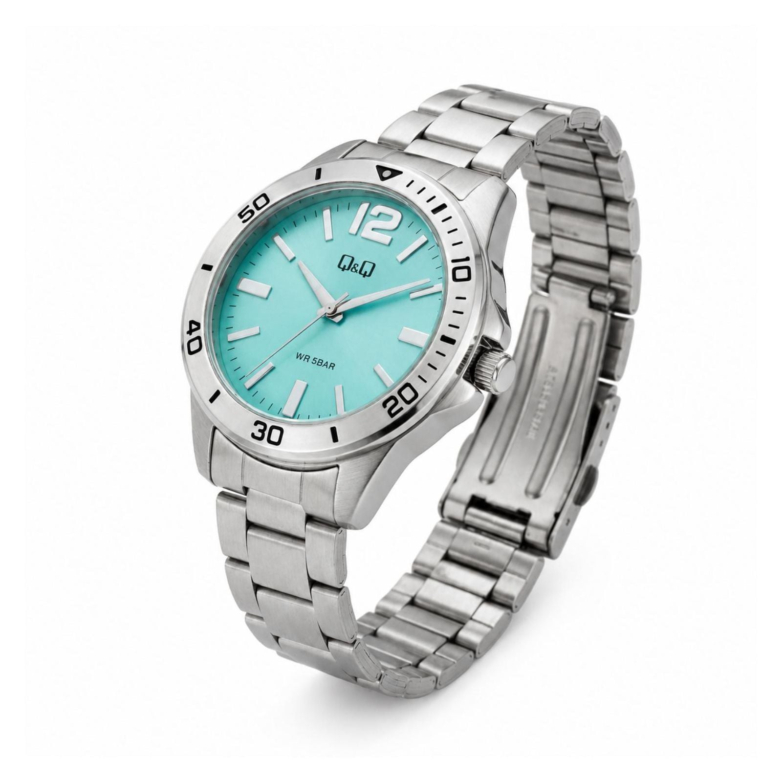 RELOJ QYQ Q28B-010PY HOMBRE DE METAL PLATEADO - 2