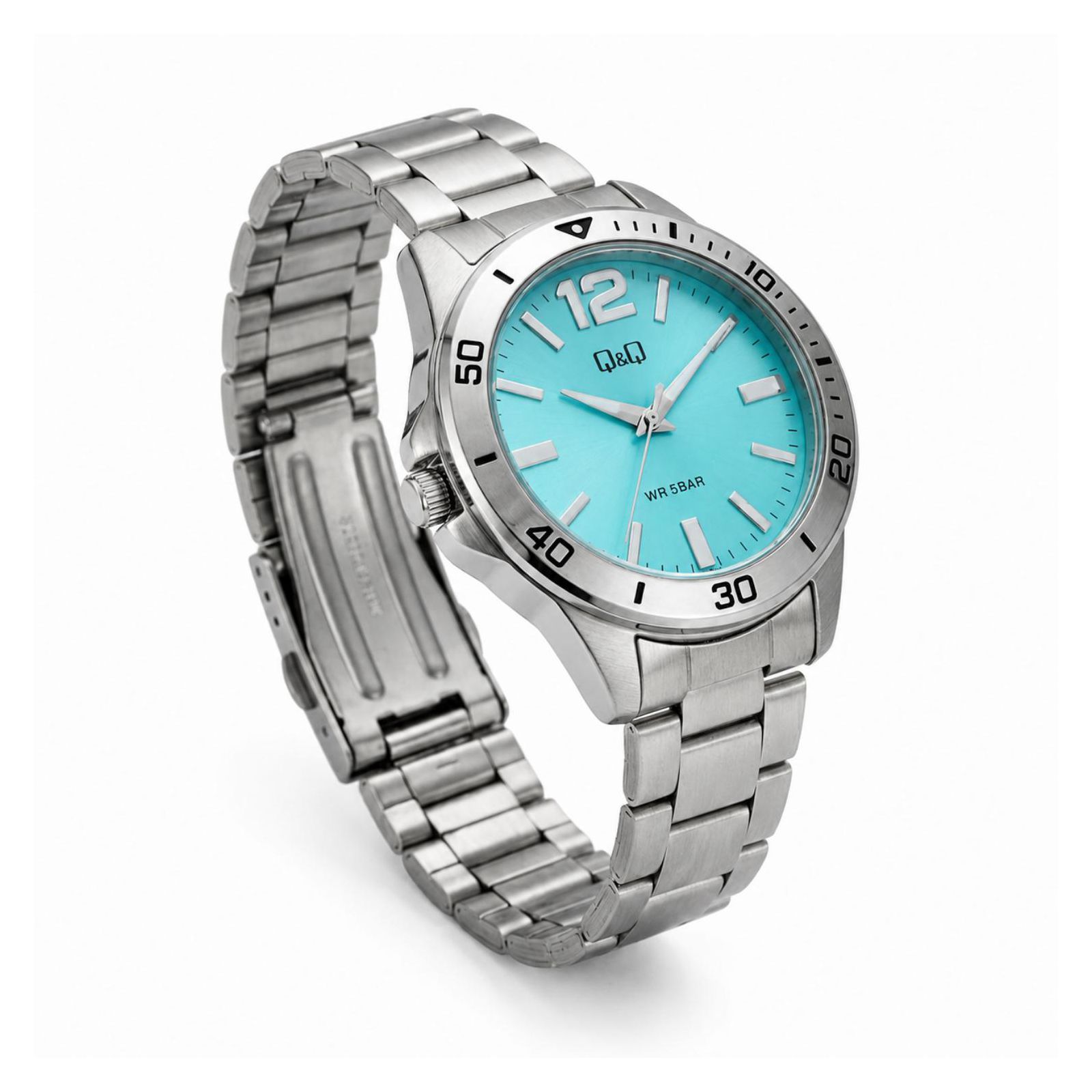 RELOJ QYQ Q28B-010PY HOMBRE DE METAL PLATEADO - 3